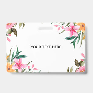 Create Your Own Colorful Floral Border Badge