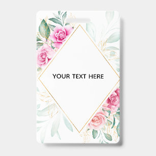 Create Your Own Colorful Floral Border Badge