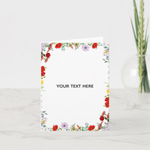 Create Your Own Colorful Floral Border Card