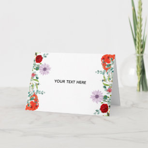 Create Your Own Colorful Floral Border Card