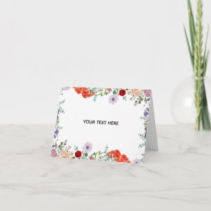 Create Your Own Colorful Floral Border Card
