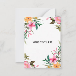Create Your Own Colorful Floral Border Note Card