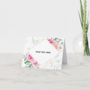 Create Your Own Colorful Floral Border Thank You Card