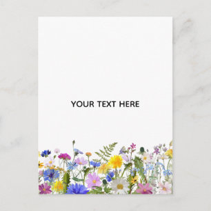 Create Your Own Colorful Floral Holiday Postcard