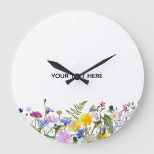 Create Your Own Colorful Floral Large Clock