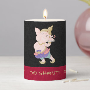 Create Your Own Colorful Ganesh Flute Pillar Candle