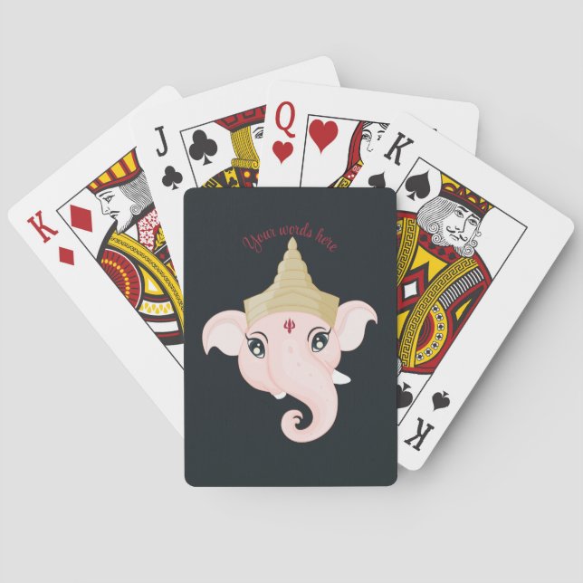 Create Your Own Colorful Ganesh Poker Cards (Back)