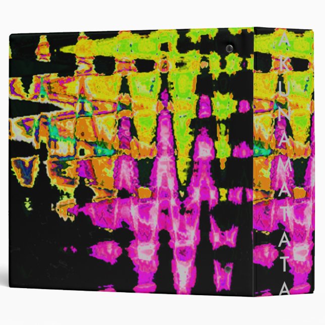 Create Your Own Colorful Hakuna Matata cute pretty Binder (Back/Spine)
