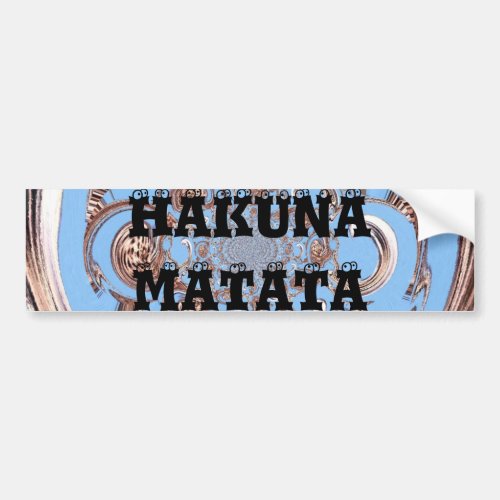 Create Your Own Colorful Hakuna Matata cute pretty Bumper Sticker