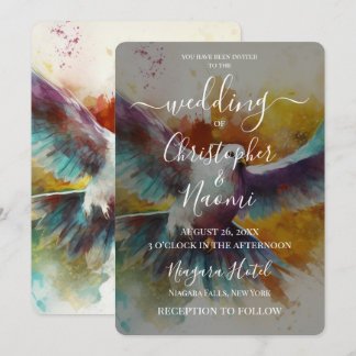 Create Your Own Colorful Painted Dove Invitation