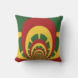 Create Your Own Colorful Rasta Colors Home Décor Throw Pillow