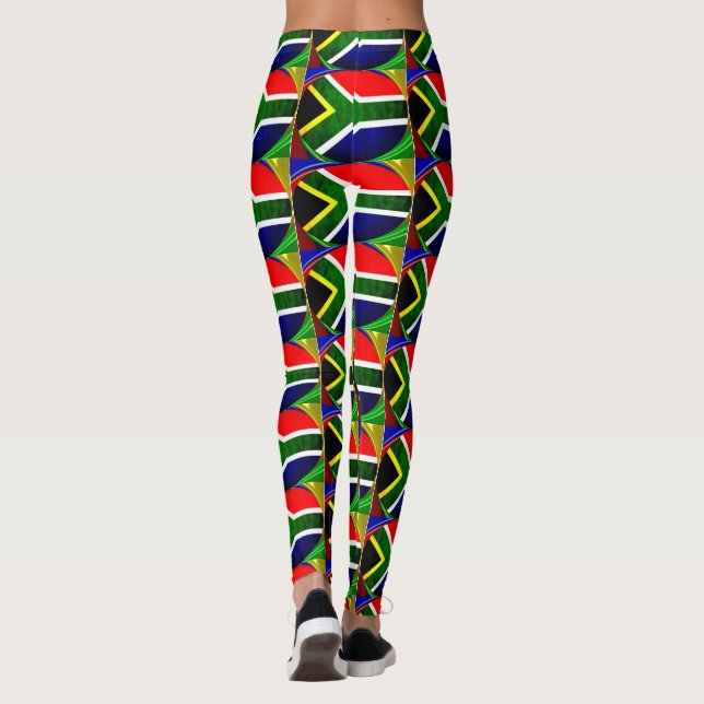 Create Your Own Colorful South African Print Leggings (Back)