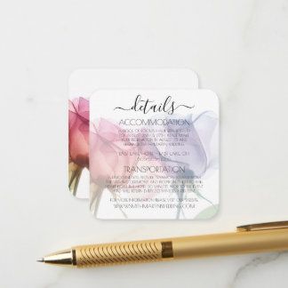 Create Your Own Colorized X-Ray Flowers Wedding Enclosure Card