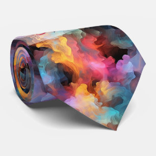 Create Your Own Colorul Alcohol Ink Smoke Neck Tie