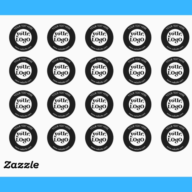 Create Your Own Company Branded Business Logo Classic Round Sticker (Creator Uploaded)