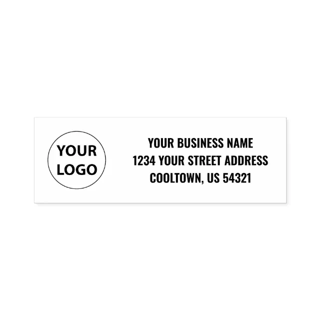 Create Your Own Company Business Logo Address Self-inking Stamp | Zazzle