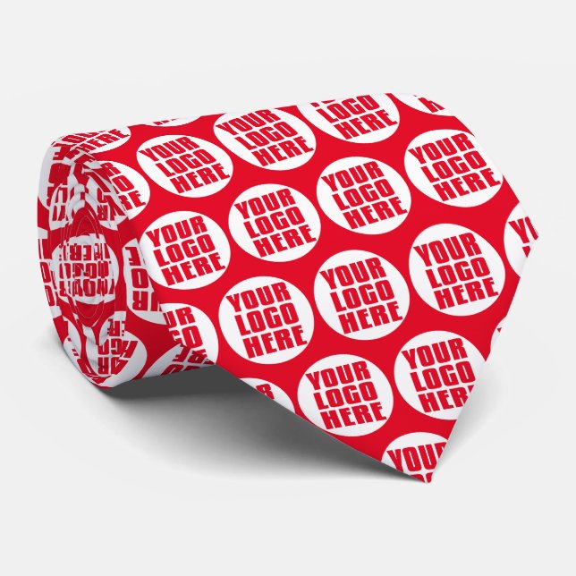Create Your Own Company Business Logo Neck Tie (Rolled)