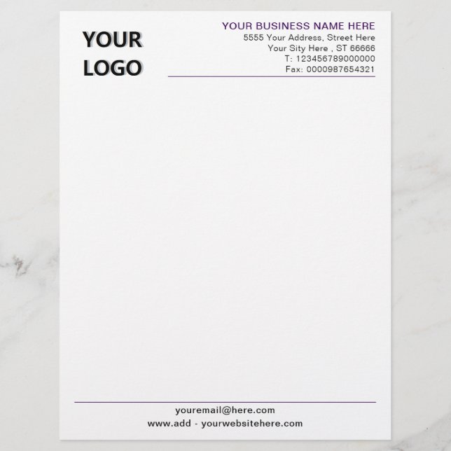 Create Your Own Company Letterhead Template (Front)