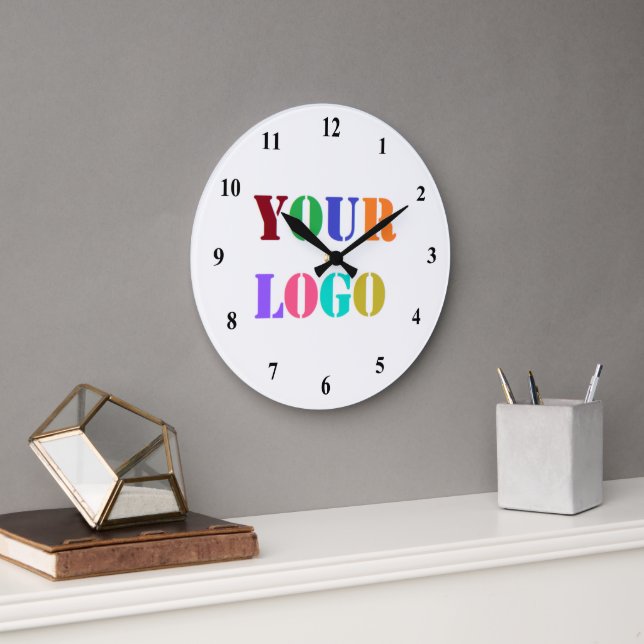 Create Your Own Company Logo Branded Clock Example (Office)