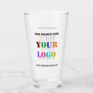 Create Your Own Company Logo Branded Glass Example