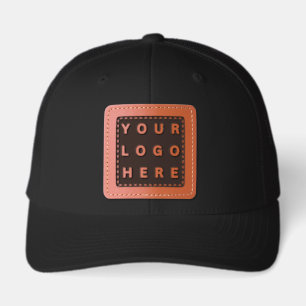 Create Your Own Company Logo Business Branding   Leather Patch Hat