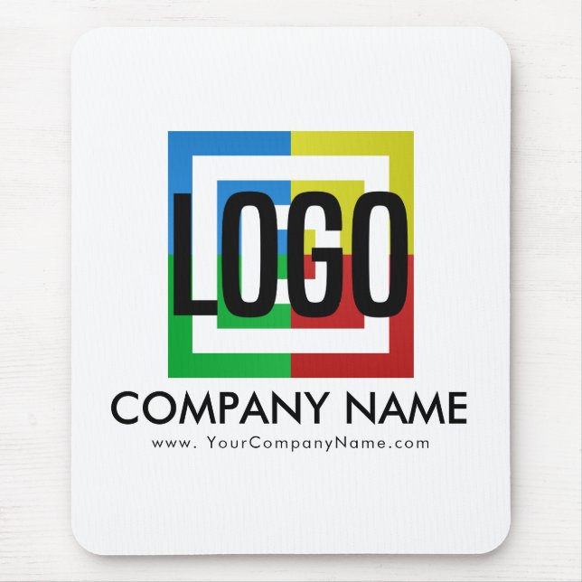 Create Your Own Company Logo Business Details Mouse Pad (Front)