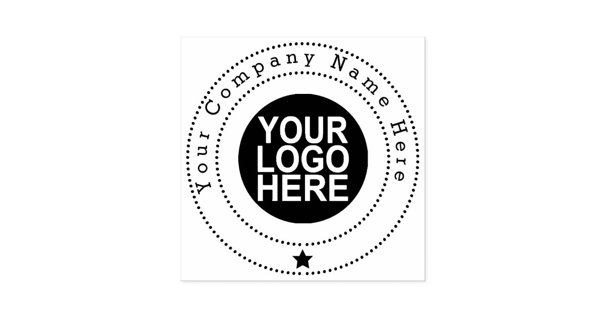Create Your Own Company Name With Your Logo Rubber Stamp | Zazzle