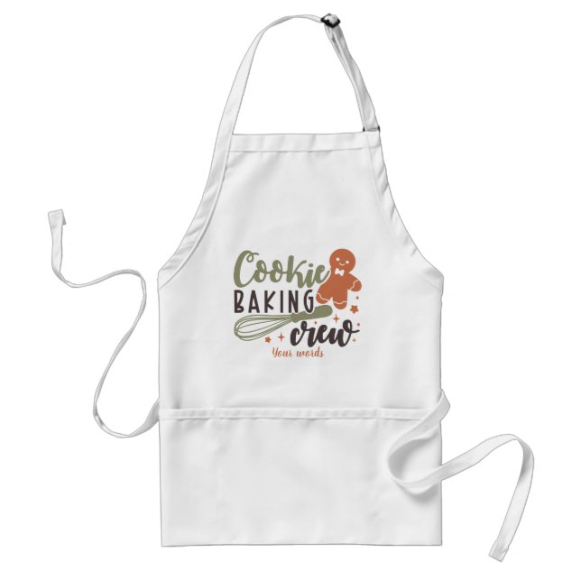 Create Your Own Cookie Baking Crew Adult Apron (Front)