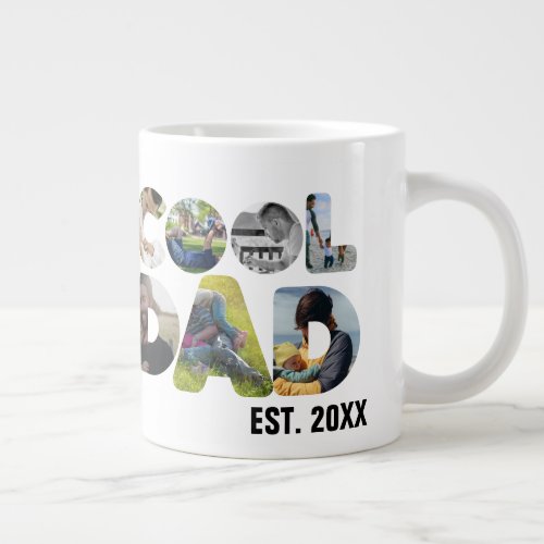 Create your own cool dad 7 letter photo for him giant coffee mug