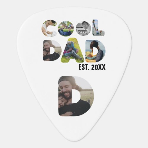 Create your own cool dad 7 letter photo for him guitar pick