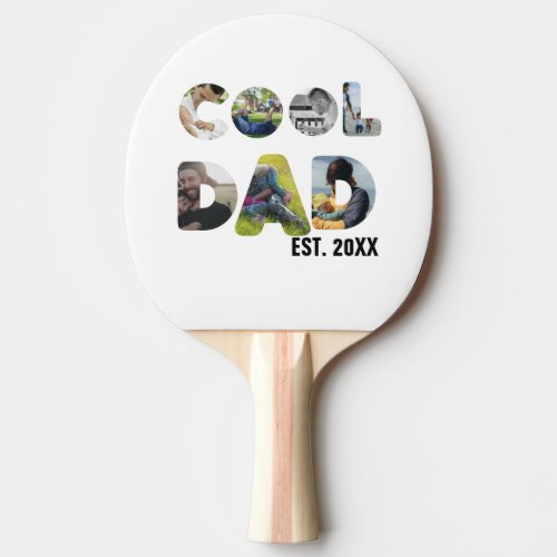 Create your own cool dad 7 letter photo for him ping pong paddle