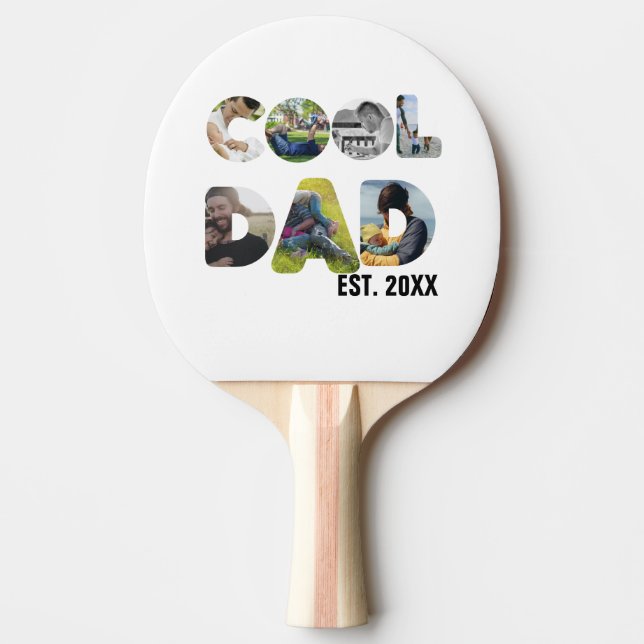 Create your own cool dad 7 letter photo for him ping pong paddle (Front)