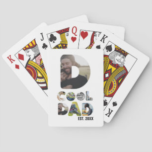 Create your own cool dad 7 letter photo for him poker cards