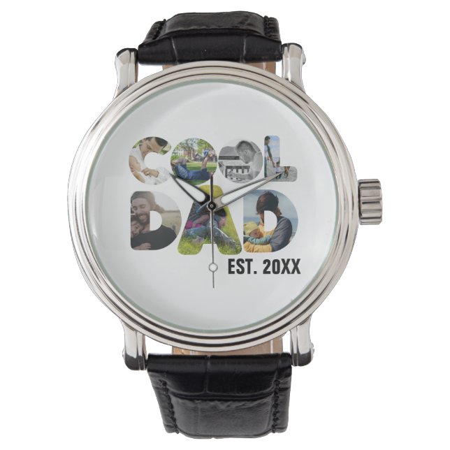 Create your own cool dad 7 letter photo for him watch (Front)