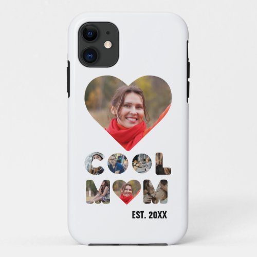 Create your own Cool mom 7 letter photo for her iPhone 11 Case