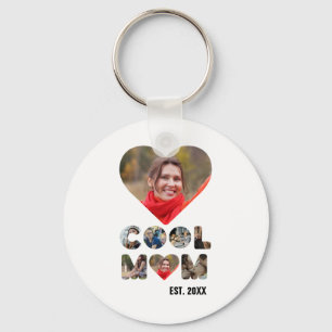 Create your own Cool mom 7 letter photo for her Keychain