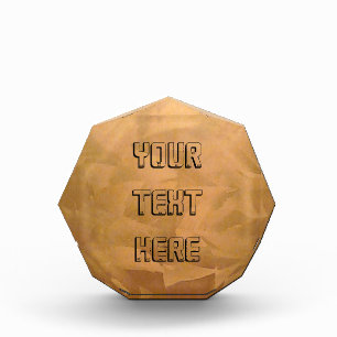 Create Your Own Copper Metallic Hand Brushed Acrylic Award