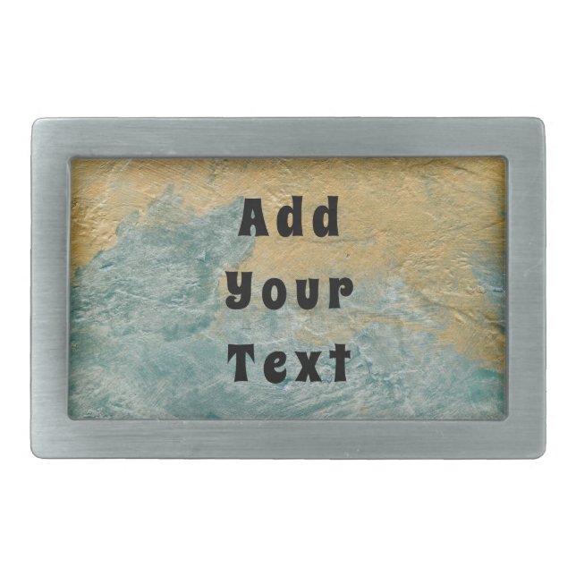 Create Your Own Copper Turquoise Faux Finish Belt Buckle (Front)