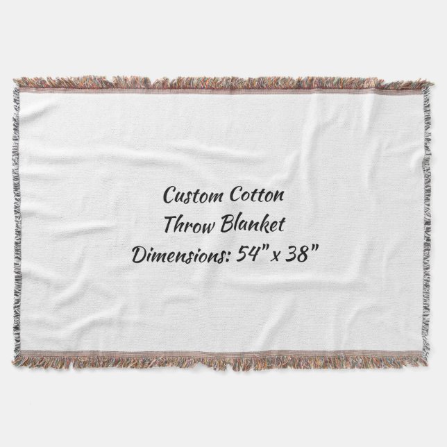 Create Your Own Cotton Throw Blanket (Front)