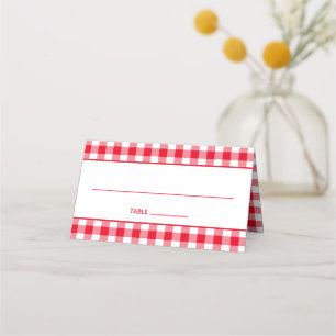 Create Your Own Country Gingham Place Card