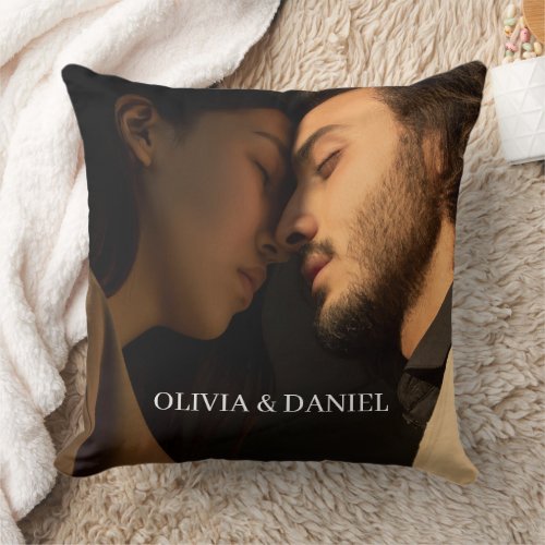 Create Your Own Couple Photo Gift Throw Pillow