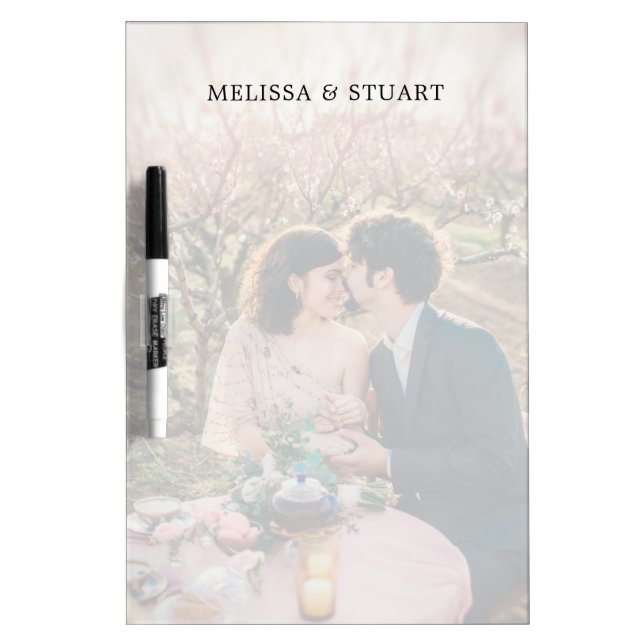 Create your own couple photo personalized dry erase board (Front)