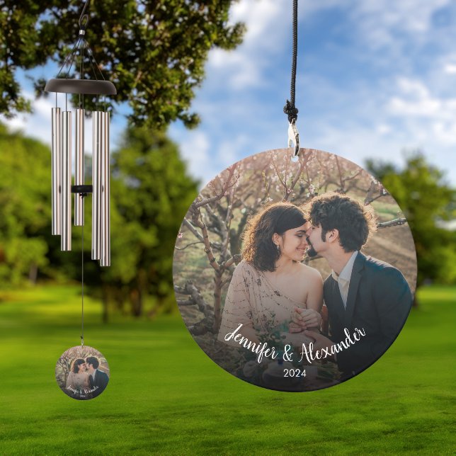 Create your own couple photo together wedding wind chime  (Outdoor)