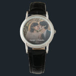 Create your own couple wedding engagement watch<br><div class="desc">Create your own couple wedding,  engagement keepsake photo watch.
You can add your own photo and add names and year.</div>