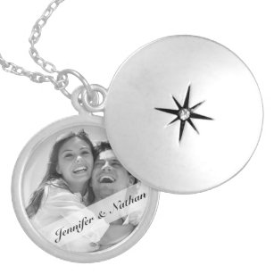 Create Your Own Couples Monogram Photo Locket Necklace
