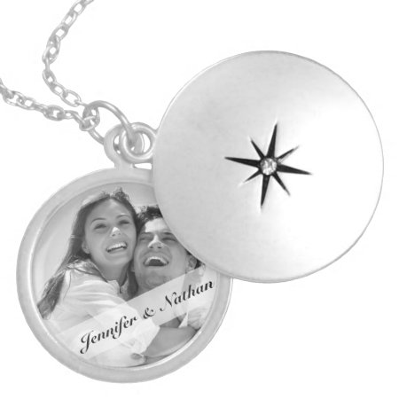 Create Your Own Couples Monogram Photo Locket Necklace