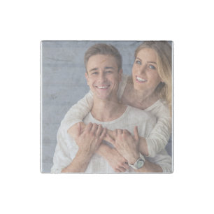 Create Your Own Couples Photo Custom Picture Stone Magnet