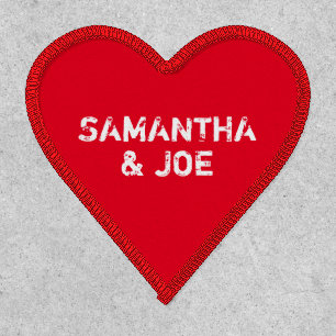 Create Your Own Couples Red Heart Patch