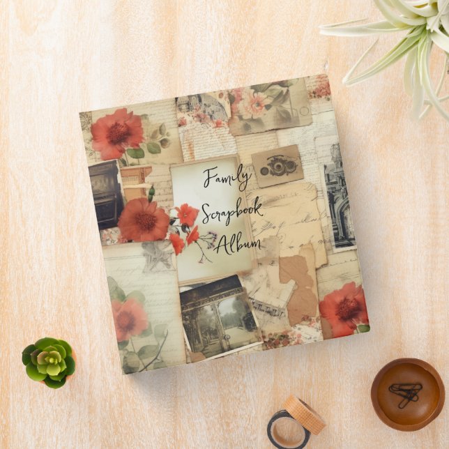 Create your own cover Rustic scrapbook album 3 Ring Binder (In Situ)
