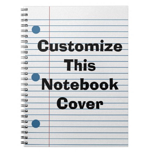 Create Your Own Cover School Paper Notebook